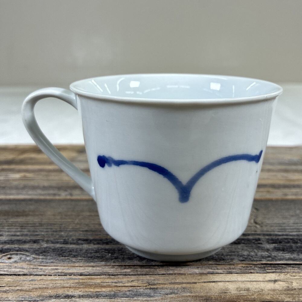 Vintage Chinese Blue & White Porcelain Koi Carp Fish Cup & Saucer Replacement - Picture 9 of 15